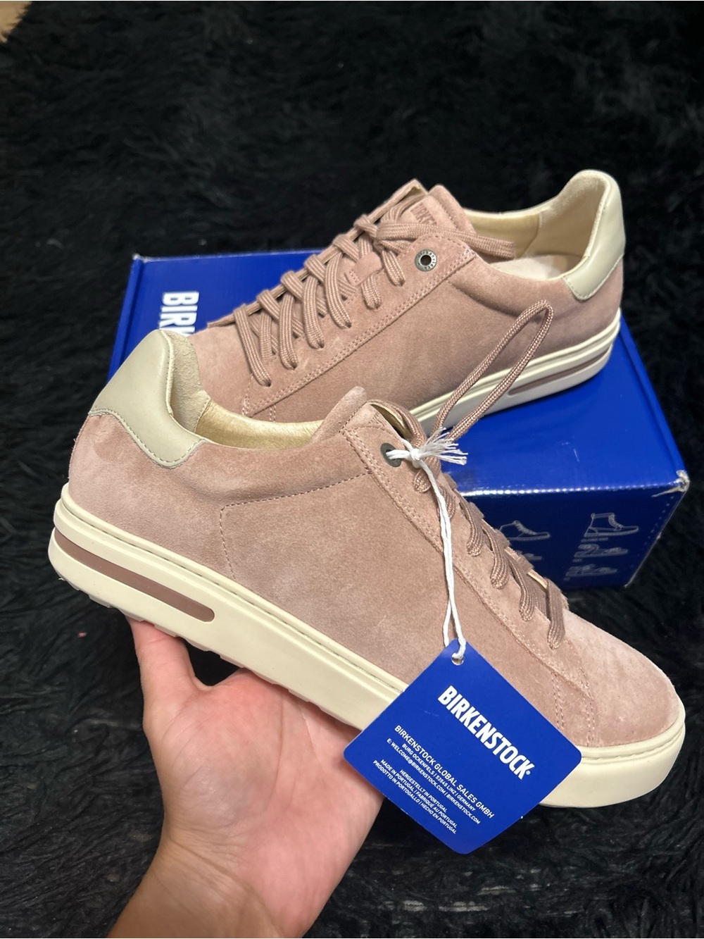 BIRKENSTOCK bend low pink leather lace up shoes sneakers women’s eur 38 new